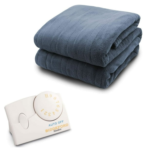 Biddeford Blankets Comfort Knit Electric Blanket, Full, Navy
