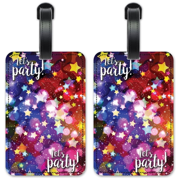 Party - Luggage ID Tags / Suitcase Identification Cards - Set of 2