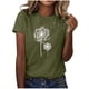 thumbnail image 1 of Blusas de Manga Corta para las Mujeres Divertida Impresión Cuello Redondo Camiseta Vintage, Blusas de Primavera para las Mujeres, 1 of 5