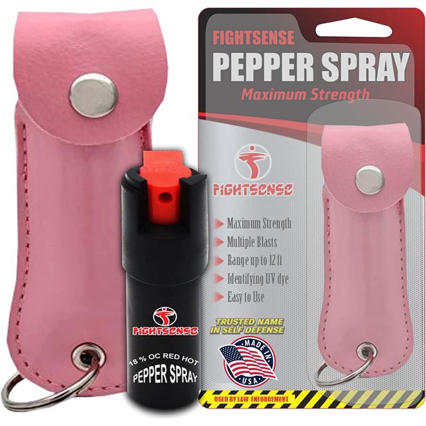 FIGHTSENSE Self Defense Pepper Spray 1/2 oz Compact Size Maximum