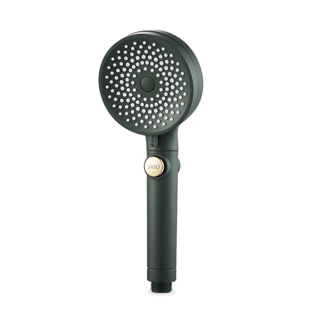 Cabezal de ducha de mano 3 modos Presión que aumenta el cabezal de ducha desmontable rociado lavable de una sola llave pulverizador de baño de parada verde Advancent HA011773-01