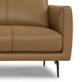 thumbnail image 4 of Simpli Home Stevens Modern, Mid - Century 81 inch Wide Sofa in Butternut Brown Genuine Leather, 4 of 12