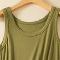 thumbnail image 5 of QUINDOS Tank Tops for Women Plus Size Exercise Summer Green Solid Color Loose Sleeveless Round Neck T-shirt Home Tops Thin Bottoming Shirt Womens Camisoles 2025, 5 of 5
