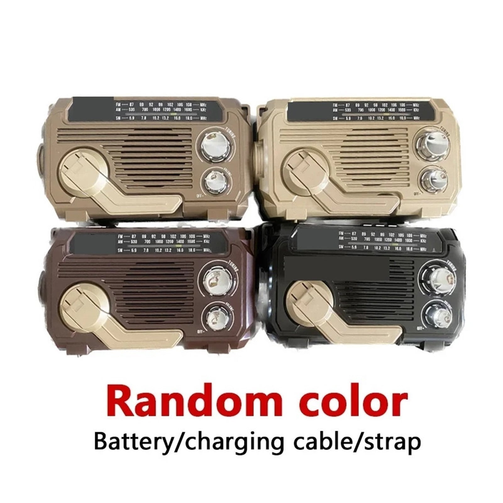Portable High Sensitivity FM AM SW Radio Solar Charging Emergency Receiver Hand Crank Bluetooth Speaker Music Player AUX ,Listen Anytime, Anywhere