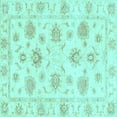 thumbnail image 1 of Ahgly Company Indoor Square Oriental Light Blue Traditional Area Rugs, 7' Square, 1 of 4
