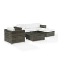 thumbnail image 1 of Crosley Sea Island 6 Piece Patio Sectional Set in Brown and White, 1 of 5