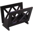 thumbnail image 1 of oceanstar Contemporary Solid Wood Magazine Rack, Mahogany Finished, Black, M1125, 1 of 4
