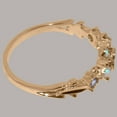 thumbnail image 4 of LBG British Made 9k Rose Gold Natural Tanzanite & Opal Womens Statement Ring - 33 size options - Size 9.25, 4 of 7