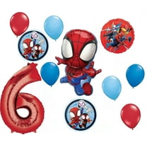 Spidey and His Amazing Friends 6th Birthday Party Supplies 11pc Balloon Bouquet Decorations