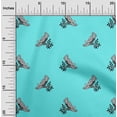thumbnail image 1 of oneOone Silk Tabby Fabric Bird Block Printed Fabric 1 Yard 42 Inch Wide, 1 of 4