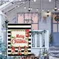 thumbnail image 3 of Merry Christmas Three Gnomes Watercolor Stripes Garden Flag Burlap Small Vertical 12x18 Inch Santa Garden Flag Christmas Tree House Flag for Winter Christmas Farmhouse Outdoor Flag Decor, 3 of 6