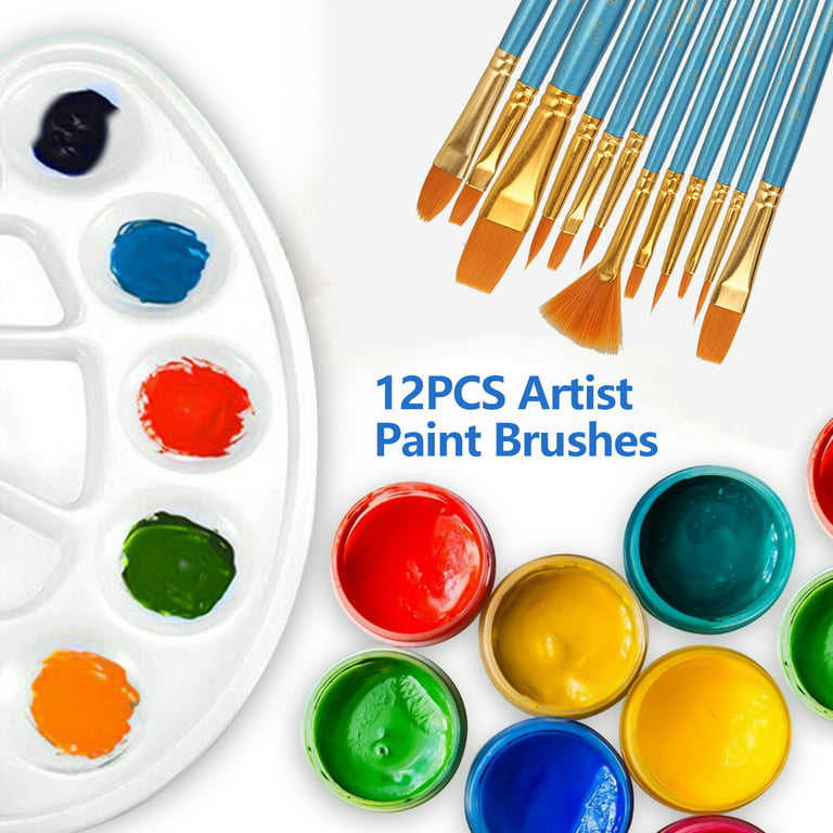 Acrylic Paint Brush Set, TSV 24 Pcs Nylon Hair Brushes for All Purpose Oil  Watercolor Painting Miniature Detail Painting Artist Professional Painting  Kits, Art Paintbrushes for Kids and Artists 