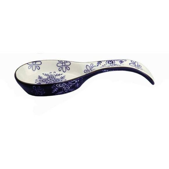 Lorren Home Trends Samana Collection Set of 2 Navy Stoneware Spoon