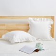 thumbnail image 3 of Fundas de almohada Mywinlle vintage con volantes blancos rotos, 100% algodón, 3 of 5