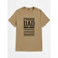 thumbnail image 3 of Whichone Proud Dad Shirt Amazing Dad Mens Graphic Leisure Comfy T-shirt Tops Daddy Best Gifts For Father's Day Up To 2XL, 3 of 8