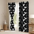 thumbnail image 3 of Manfei Valentine's Day Blackout Curtains Set of 2 (52x84 Each) for Women Female Men,Black White Love Heart Print Window Curtains,Graffiti Splash Curtains and Drapes,Breathable Home Decor, 3 of 6