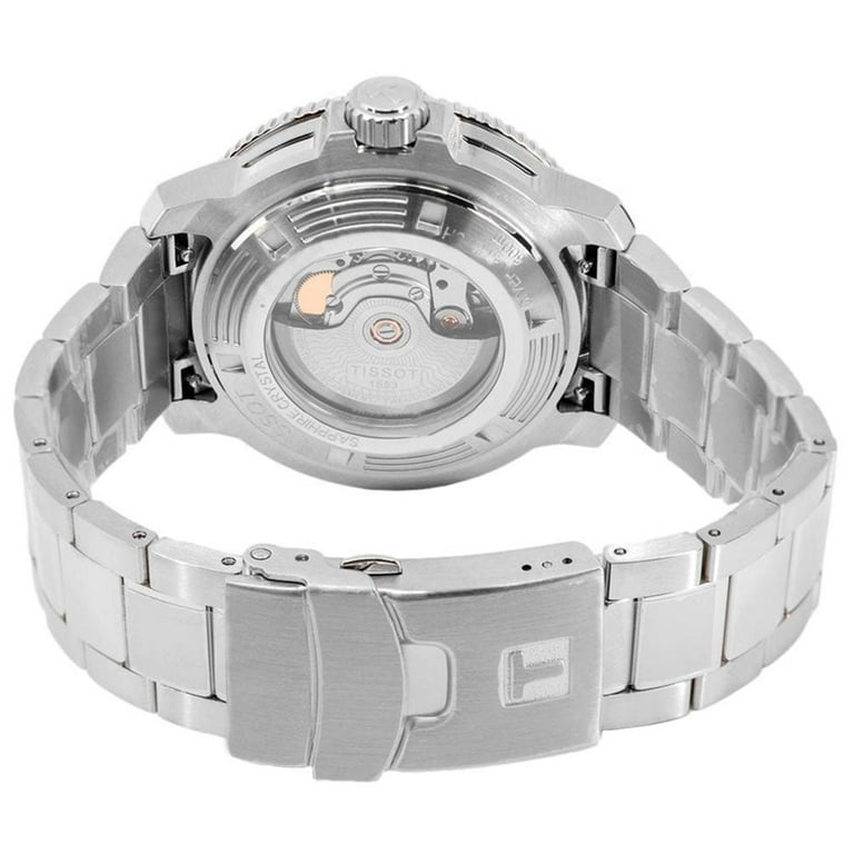 Tissot Seastar 2000 Men's Automatic Watch, Blue Dial, Silver Band