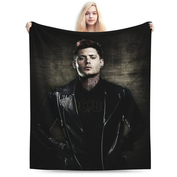 Soft Plush Throw Blanket Dean Winchester Jensen Ackles Fleece Blankets for Sofa Bed Travel 50"x40"