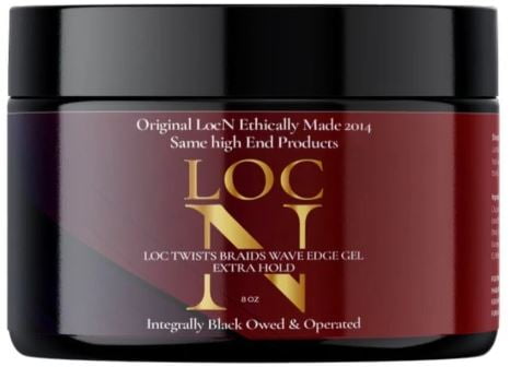 Loc 'N Twists, Braids Wave Edge Gel - Extra Hold Hair Gel, 8 oz, Frizz Control, All Hair Types