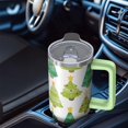 thumbnail image 5 of 30 oz Holiday Merry Christmas Tree Tumbler with Handle and Straw, Stainless Steel Cup 30 oz, Leak Proof Winter Mug, Festive Gift Idea, 5 of 5