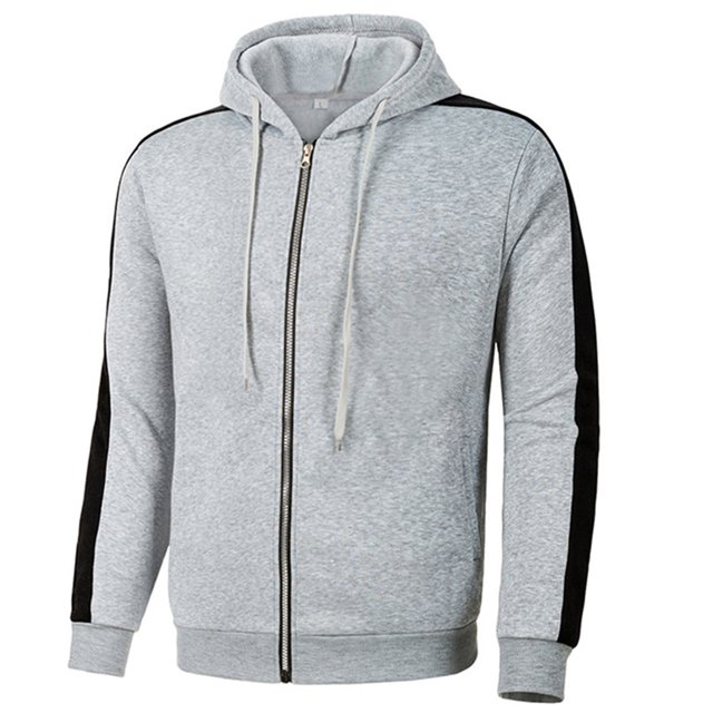Gibobby Sudaderas de hombre Sudadera Cierre para Hombre con Capucha Tela Stretch Comoda Calidad Basico(Gris,G)