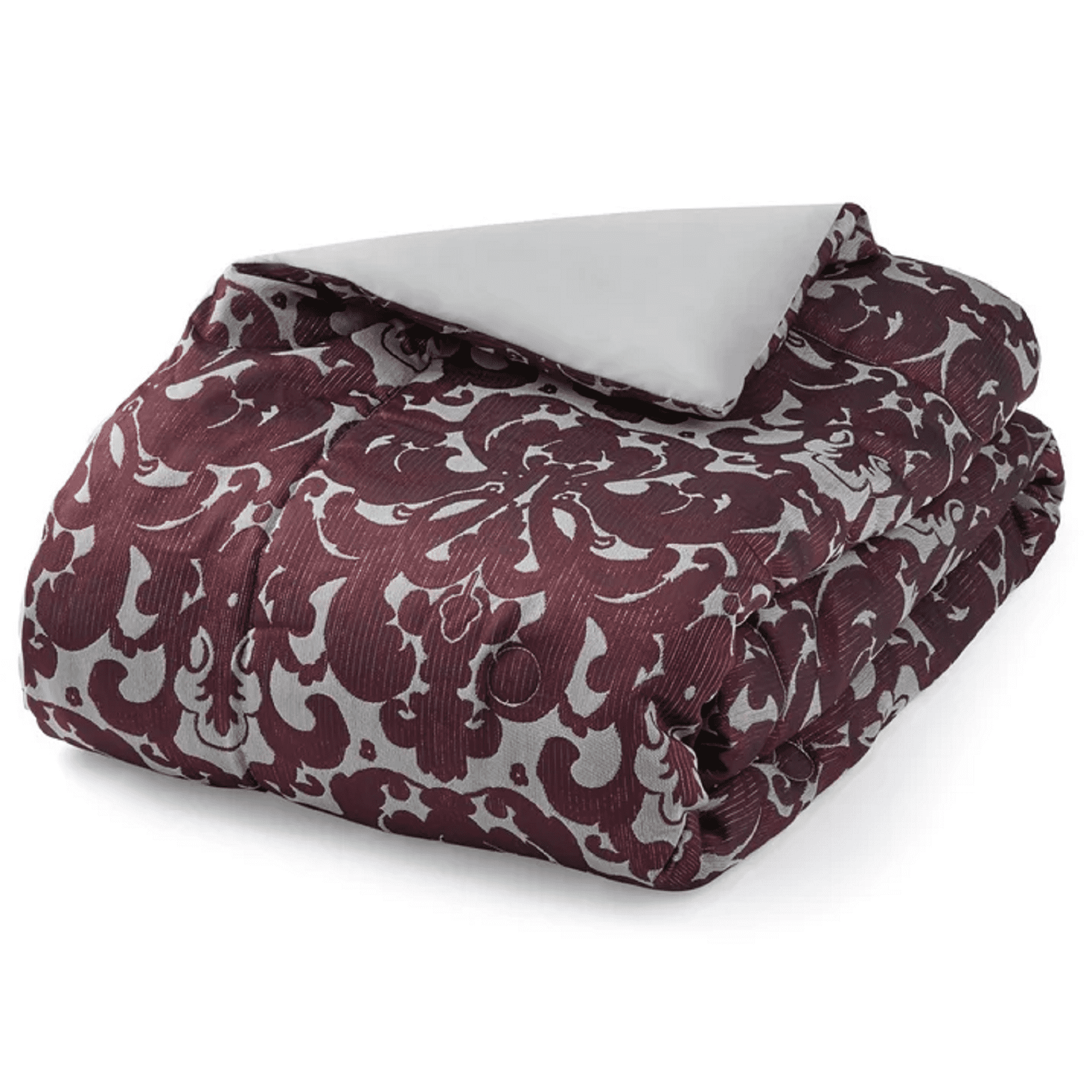 Mainstays 7-Piece Purple Damask Jacquard Comforter Set, Full/Queen, Adult