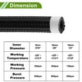 thumbnail image 4 of Unique Bargains Universal 3ft 5/16"ID 0.59"OD Fuel Line Hose Vacuum Hose Automotive Fuel Hose NBR Rubber,Nylon Braided 1 Pcs, 4 of 7