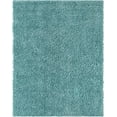 thumbnail image 6 of Unique Loom Davos Shag Collection Area Rug - Solid (7' 10" x 10' Rectangle Aqua), 6 of 7