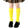 thumbnail image 3 of StSilkitty Girl's Knee High Socks Ruffle Solid Color Breathable Dress Socks Lightweight Soft School Uniform Socks, 3 of 6