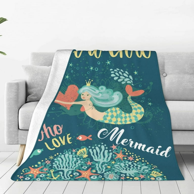 Mermaid Throw Blanket Just A Girl Who Loves Mermaids Ultra Soft