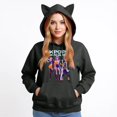 thumbnail image 3 of pop Huntrix Print Cat Ears Hoodie with De-mon Sweatshirt HUNTRX Trendy Pullover All-over Print Fashion Casual Long Sleeve Sweatshirt Pullover Casual Streetwear 2XL, 3 of 4
