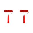 thumbnail image 4 of Wweixi Delicate Embossed Pattern Painting Roller with Plastic Handle Add Touch of Sophistication to Living Space Red Type C 2Set, 4 of 6