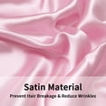 thumbnail image 2 of Satin Body Pillowcase for Hair and Skin, Luxurious and Silky Envelope Closure Body Pillow Cover, Pink, 20" x 54", 2 Pack, 2 of 6