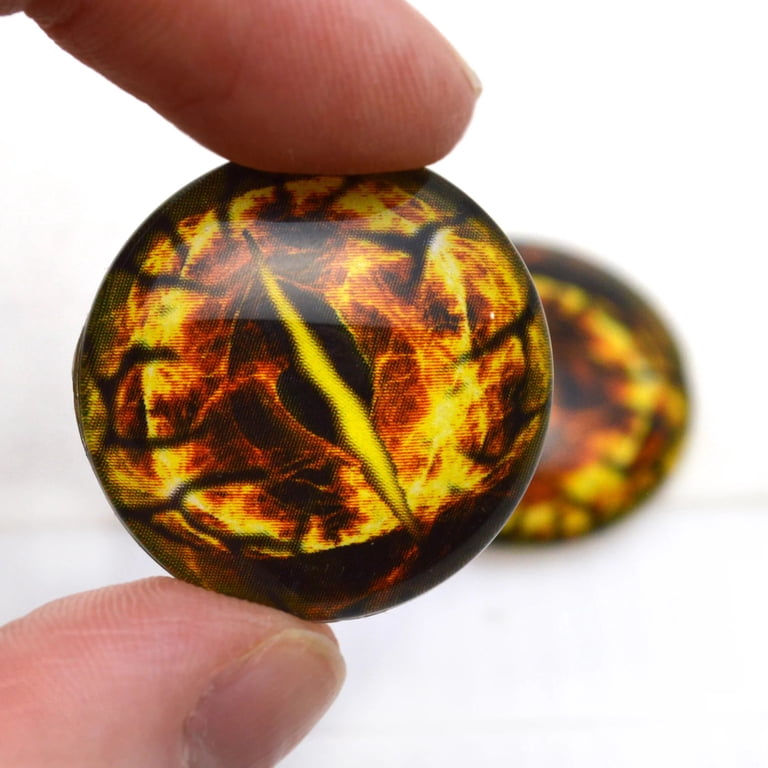 Yellow Fractal Dragon Glass eyes - Walmart.com