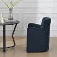 thumbnail image 3 of 24" Wide Modern Dining Chair Performance Fabric Upholstered Dining Armchair for Kitchen Dining Room Living Room (Indigo), 3 of 11