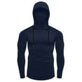 thumbnail image 4 of HOOMEUMY Fishing Hoodies for Men with Face Mask Fashion Sun Protection Long Sleeve Outdoor Hiking Shirt Breathable (Navy,M), 4 of 8