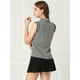 thumbnail image 5 of Blusa Abotonada Allegra K con Volantes Cuello Vuelto Negro XL, 5 of 6