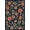 Blue, Pattern 1, variant on ODIKA 4'x6' Blue Coral Floral Midnight Blush Washable Area Rug Elegant Botanical Pattern with Vintage Charm Non-Slip, Chair-Friendly, Flatwoven for Home Office, Under Desk