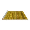 thumbnail image 2 of Ahgly Company Machine Washable Indoor Square Abstract Yellow Modern Area Rugs, 8' Square, 2 of 4