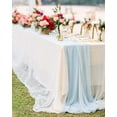 thumbnail image 5 of Chiffon Table Runner 29x120 Inch Sheer Romantic Table Runner for Wedding Birthday Party Bridal Shower Outdoor Decoration, 5 of 6
