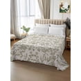 thumbnail image 2 of Farmhouse Sage Green Flat Sheets Only Queen Size, Soft Breathable Bed Top Sheets for Mattress, Vintage Flower Leaf Botanical Luxury Bedding Flat Sheets for Home Hotel Bedroom Bed Protection, 2 of 9