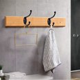 thumbnail image 4 of Gancho de pared, perchero, gancho para toallas para colgar ropa, gancho doble negro inoxidable para bata, soporte de pared con tornillos (10 ganchos + 20 tornillos por paquete) JAMW Sencillez, 4 of 5