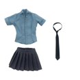 thumbnail image 3 of MERIGLARE 1/6 Scale Female Shirt Scene Photo Prop Educational Toy Action Figures Skirt Blue, 3 of 9