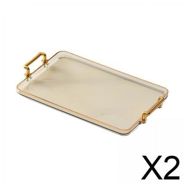 2 Bandejas Para Servir De Estilo Nórdico, Multiusos, Para Dormitorio, Oficina, Ducha, Color Marrón Claro