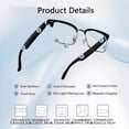 thumbnail image 5 of 160+ Languages AI Translation Glasses, with touch control, voice assistant and magnetic charging. Anti-blue light & lightweight design, great for daily use, travel and holiday gifting., 5 of 10