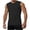 Black, variant on Aursykel Ribbed Tank for Mens Crewneck Sleeveless Shirts Solid Color Workout Gym Muscle Lightweight Tshirts