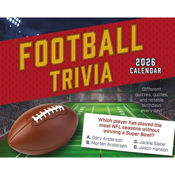 Carousel Calendars, Football Trivia 2026 Desk Calendar
