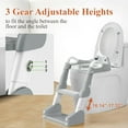 thumbnail image 3 of 2‑in‑1 Foldable Toddler Potty Training Seat with Step Stool Ladder, Anti‑Slip Toilet Trainer with Splash Guard Urinal for Boys Girls, Universal Fit Standard Elongated Toilets, 3 of 8