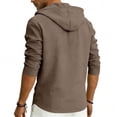 thumbnail image 4 of fatyb Mens Hooded Shirts Button up Long Sleeve Casual Pullover Lightweight Loose Beach Vacation Hoodies, 4 of 7