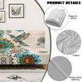 thumbnail image 3 of SCRAWLGOD Bohemian Flower Hummingbird Blue Beige Futon Cover Armless Sofa Covers Sofa Bed Covers Stretch Futon Couch Cover Sofa Slipcover Thick Stay in Place Furniture Protector, 3 of 7